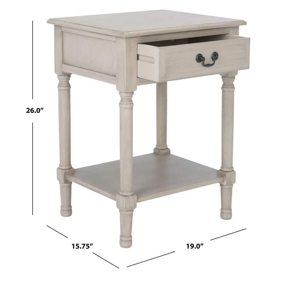Whitney 1 Drawer Accent Table - Greige - Safavieh.