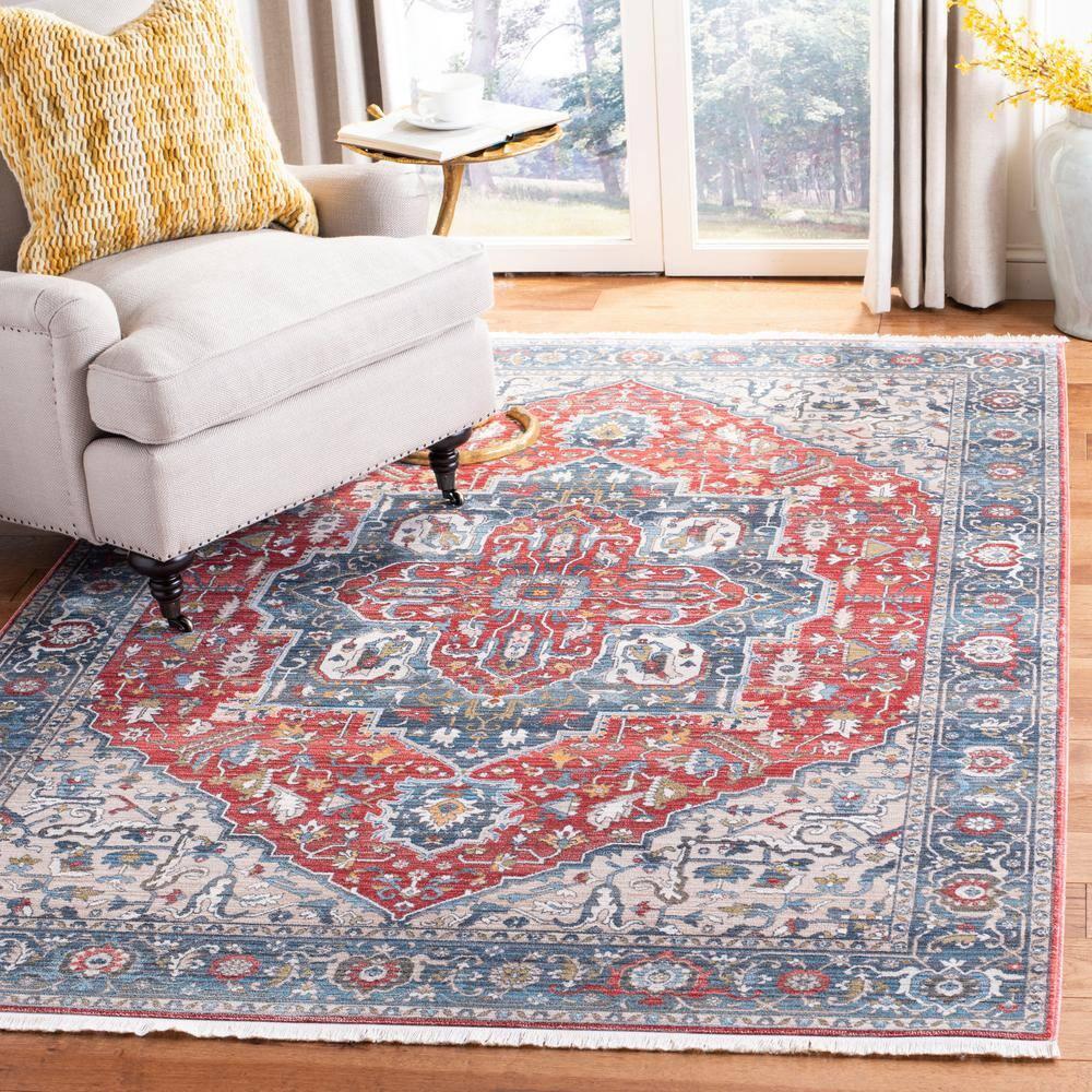 Vintage Persian VTP479 Power Loomed Area Rug - Red/Blue - 8'x10' - Safavieh.