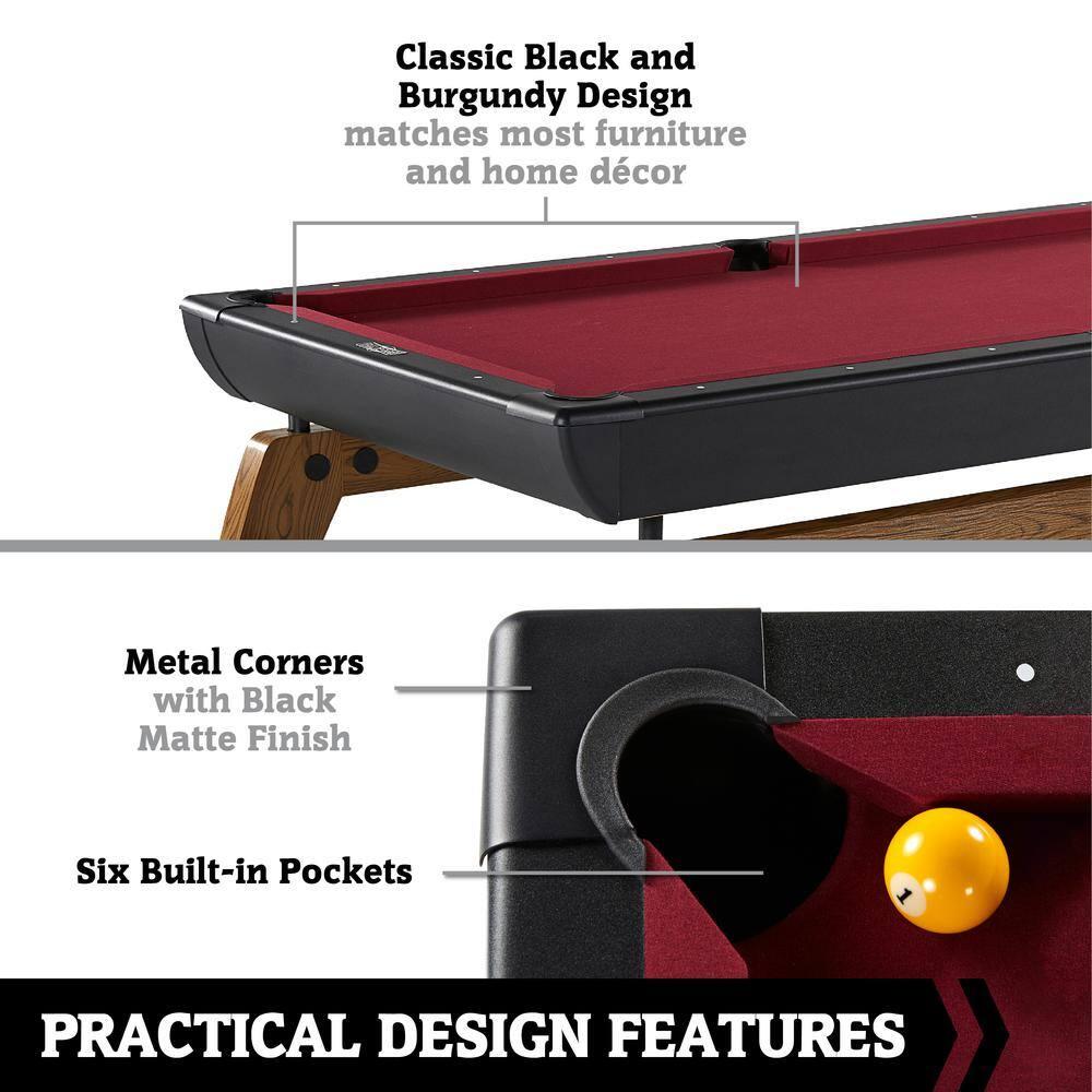 Hall of Games Hall of Games Edgewood 7' Pool Table with Playing Accessories