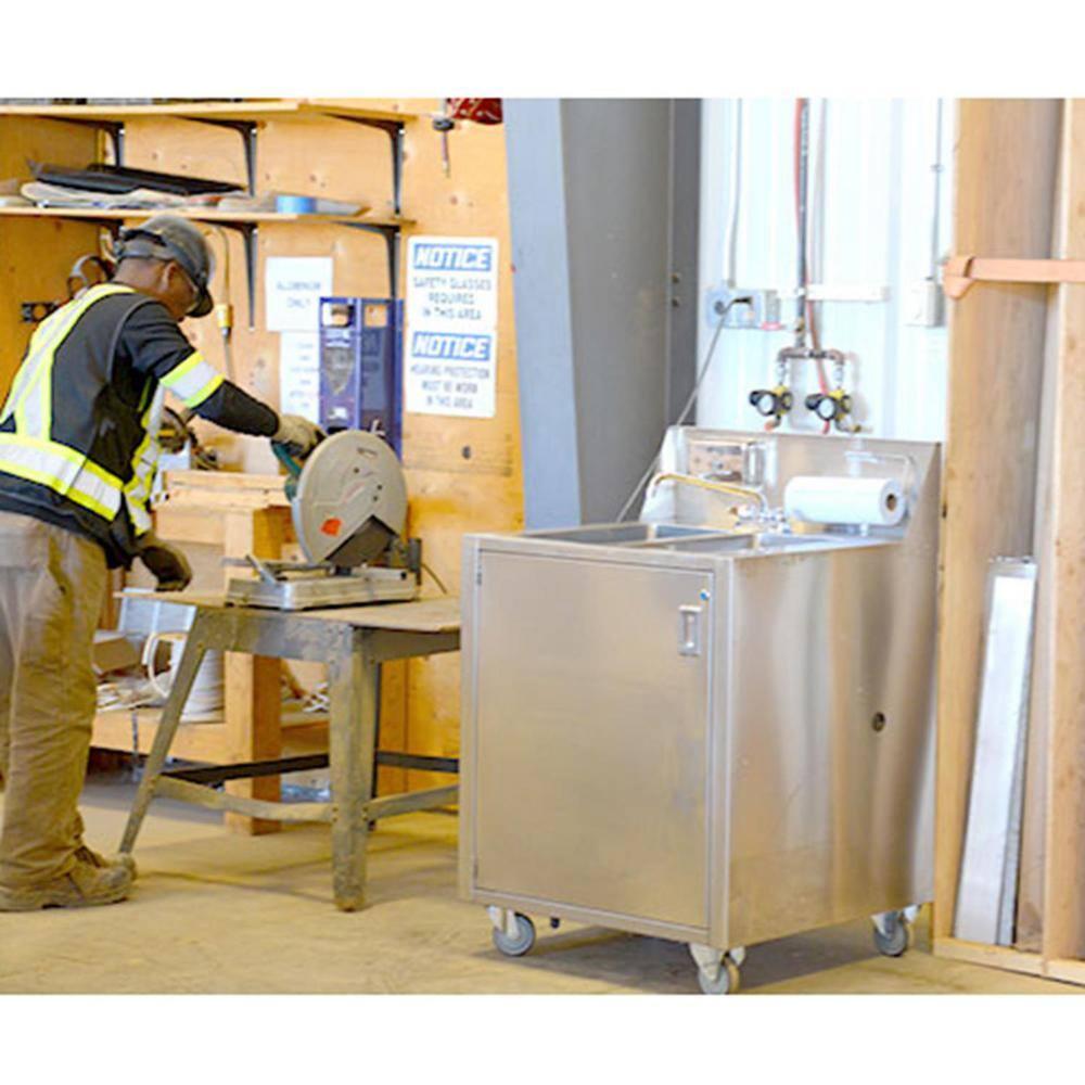 32'' L x 29.5'' W Portable Handwash Station with Faucet