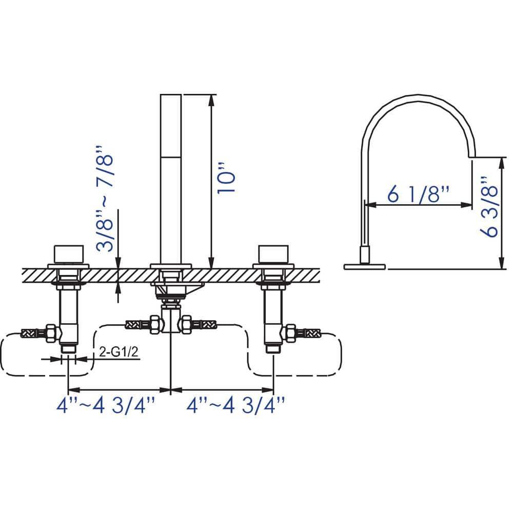 Widespread 2-handle Bathroom Faucet