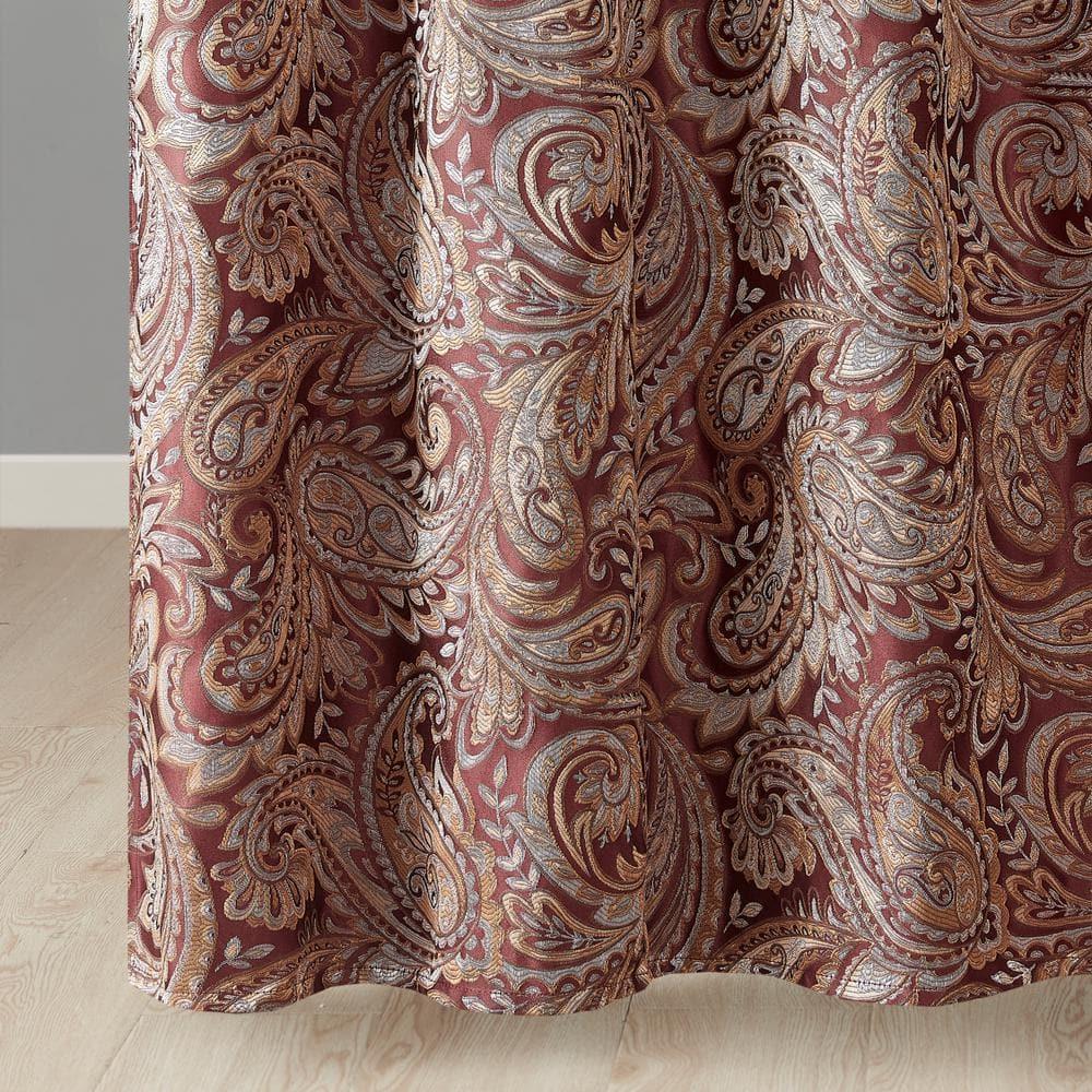 Madison Park Aubrey Paisley Jacquard Shower Curtain