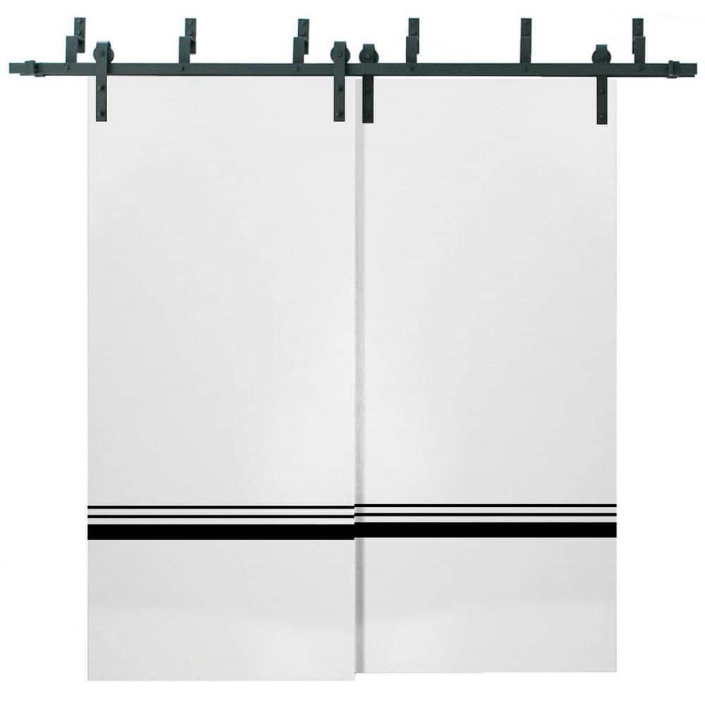 SARTODOORS Solid + Manufactured Wood Paneled Barn Door