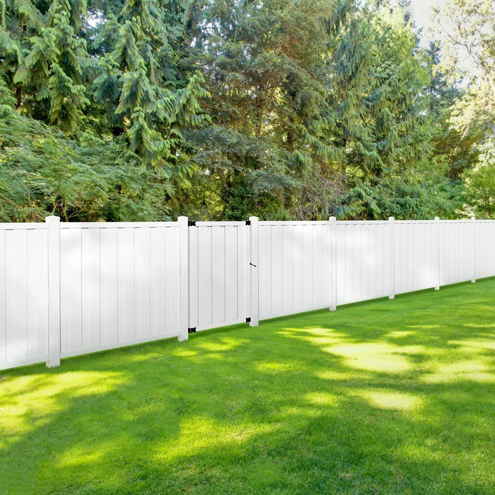 Bridgeport 6 ft. H x 6 ft. W White Vinyl Privacy Fence Panel