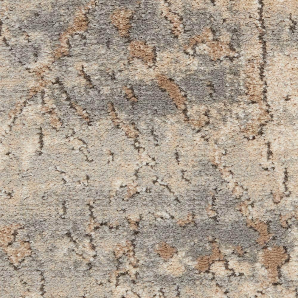 Nourison Concerto Abstract Contemporary Area Rug Beige Grey 5'3" x 7'3"