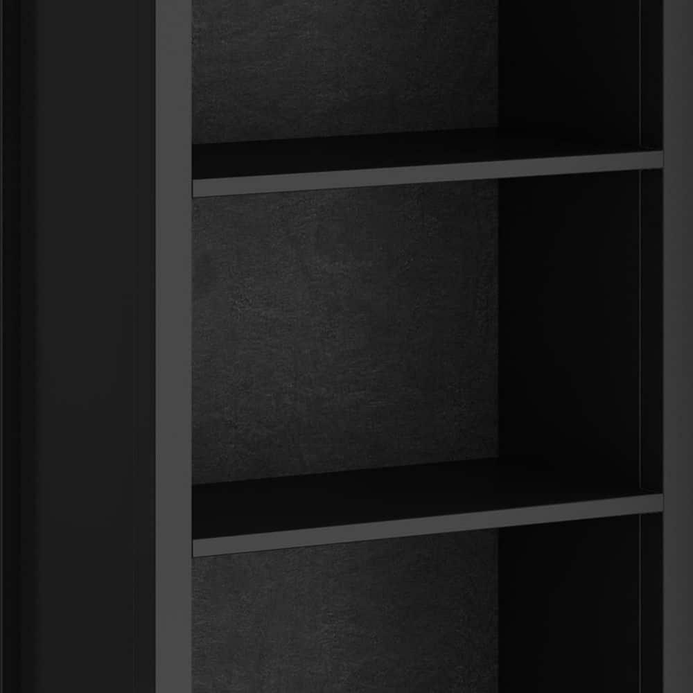 Simpli Home Artisan SOLID WOOD 72 inch x 26 inch Contemporary 5 Shelf Bookcase in Black