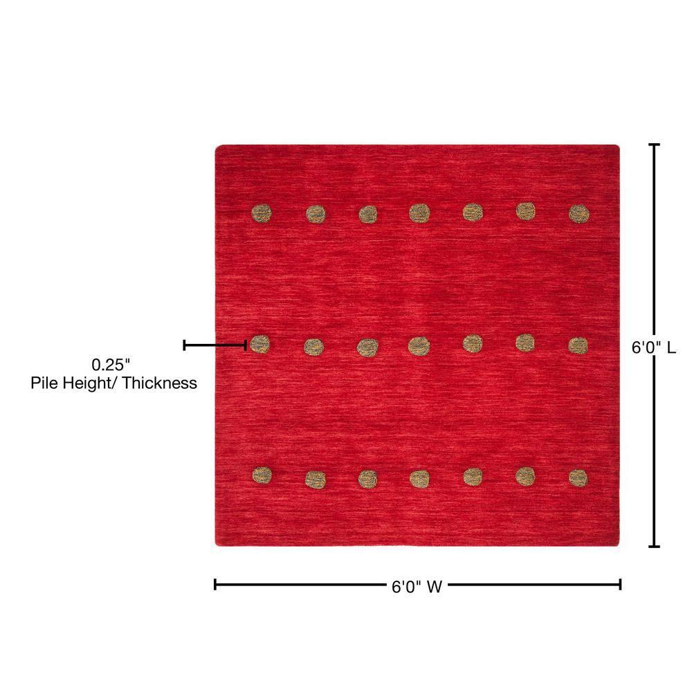 SAFAVIEH Himalaya Collection HIM590Q Handmade Red Rug