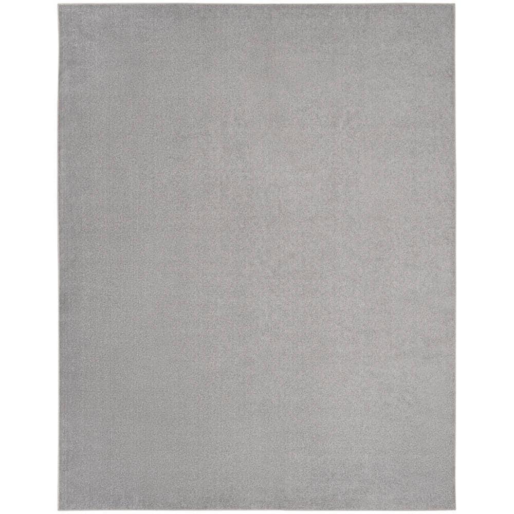 Nourison Essentials Easy Care Indoor Outdoor Area Rug - Silver Grey 6' x 9'