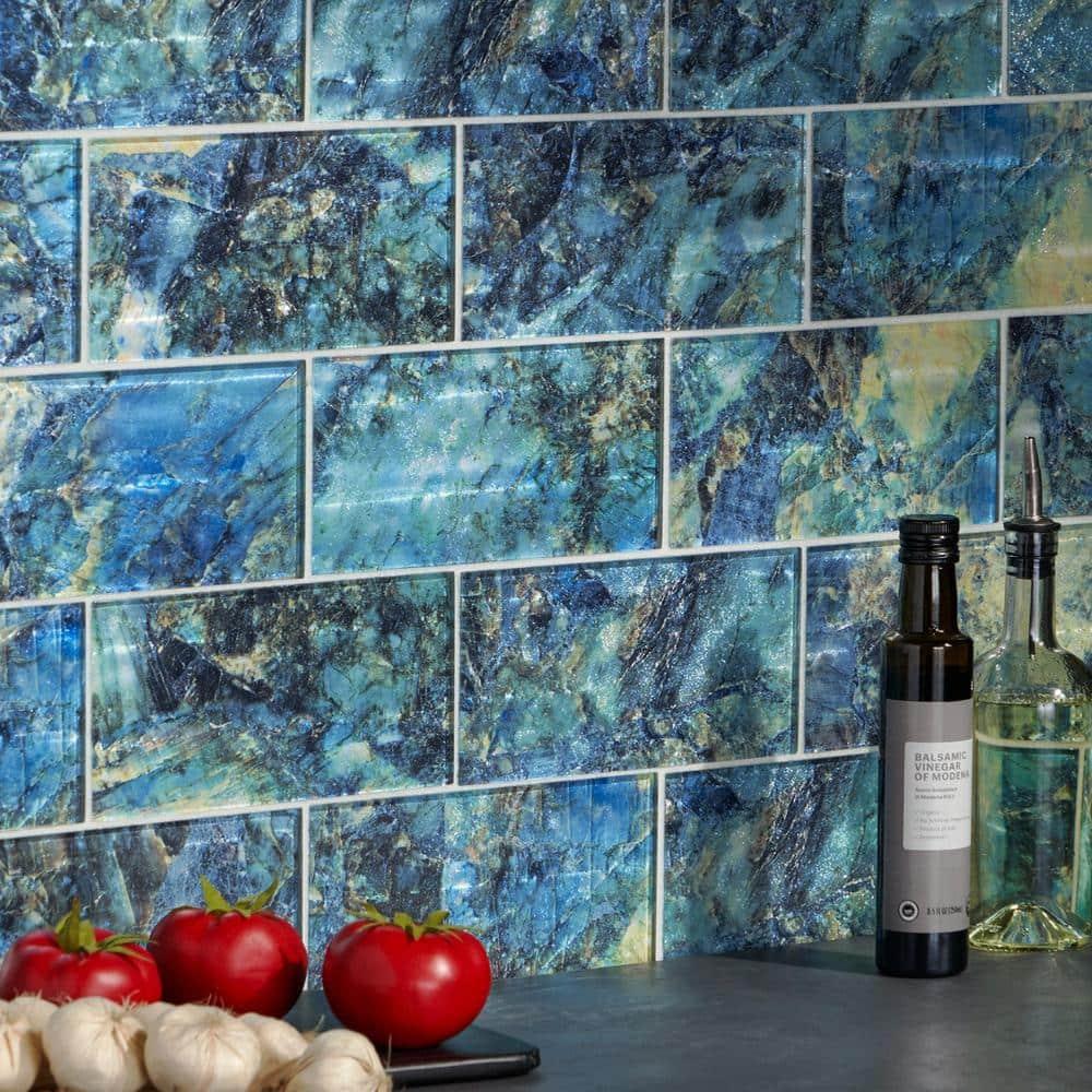 Bond Tile Wonder Glass 4.37 in. x 8.74 in. Polished Glass Wall Tile (5.3 Sq. Ft. / Case)