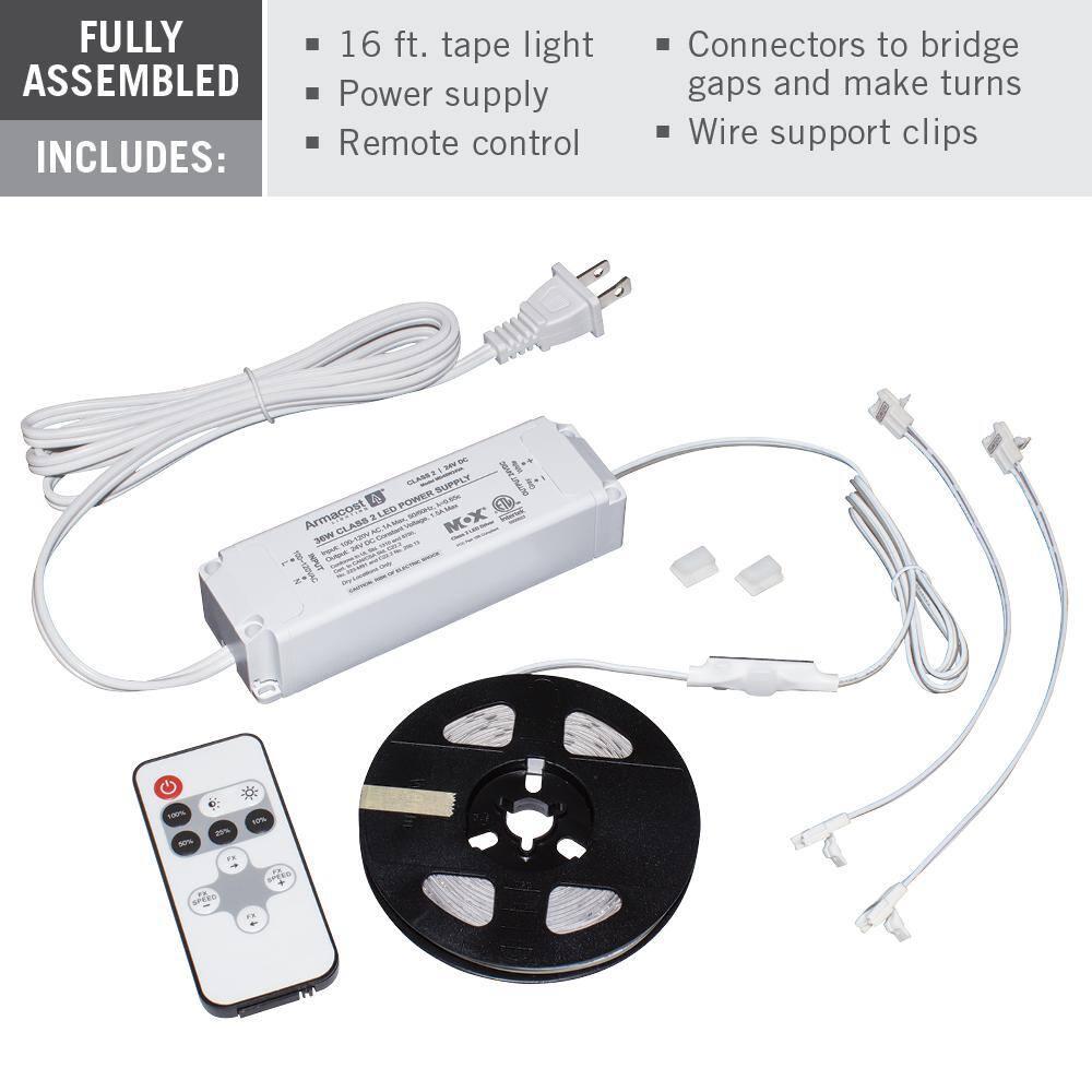 RibbonFlex Home 24V Dim-to-Warm White LED Strip Light Kit