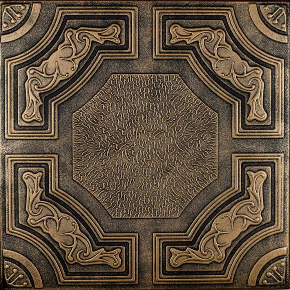 Evergreen 1.6 ft. x 1.6 ft. Polystyrene Glue-up Ceiling Tile