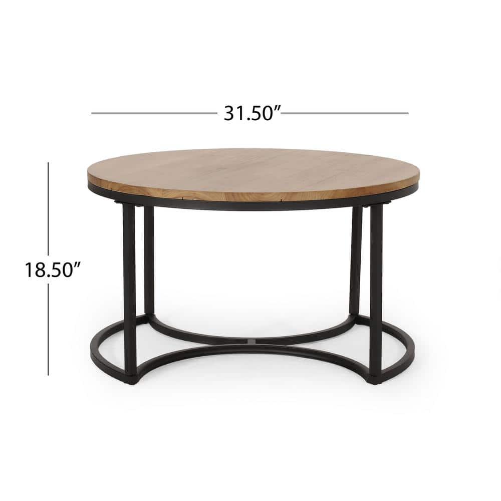 3pc Gerrish Modern Industrial Table Set Antique Brown - Christopher Knight Home: Sturdy Space-Saving Furniture