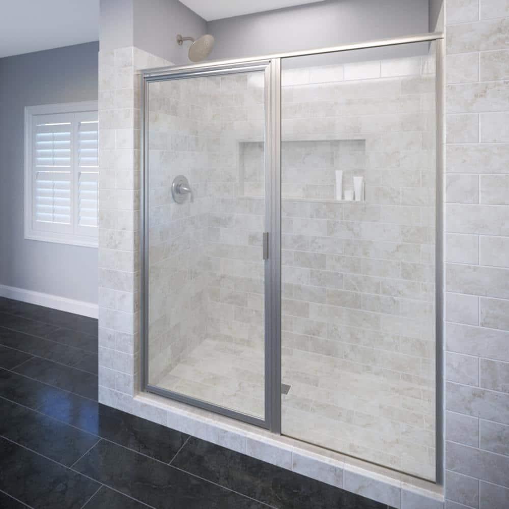Deluxe 46" x 68.63" Pivot Framed Shower Door