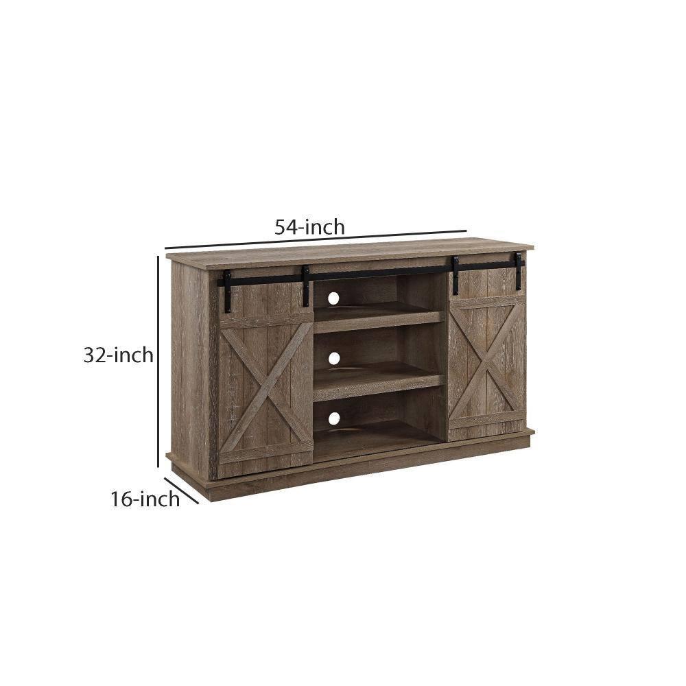 Home Entertainment Wooden TV Stand Brown - Saltoro Sherpi