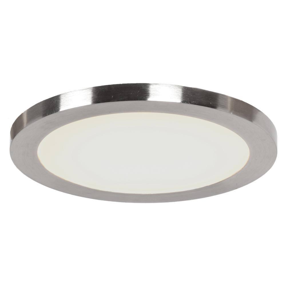 Access Lighting Disc 1 - Light Flush Mount in  Brushed Steel