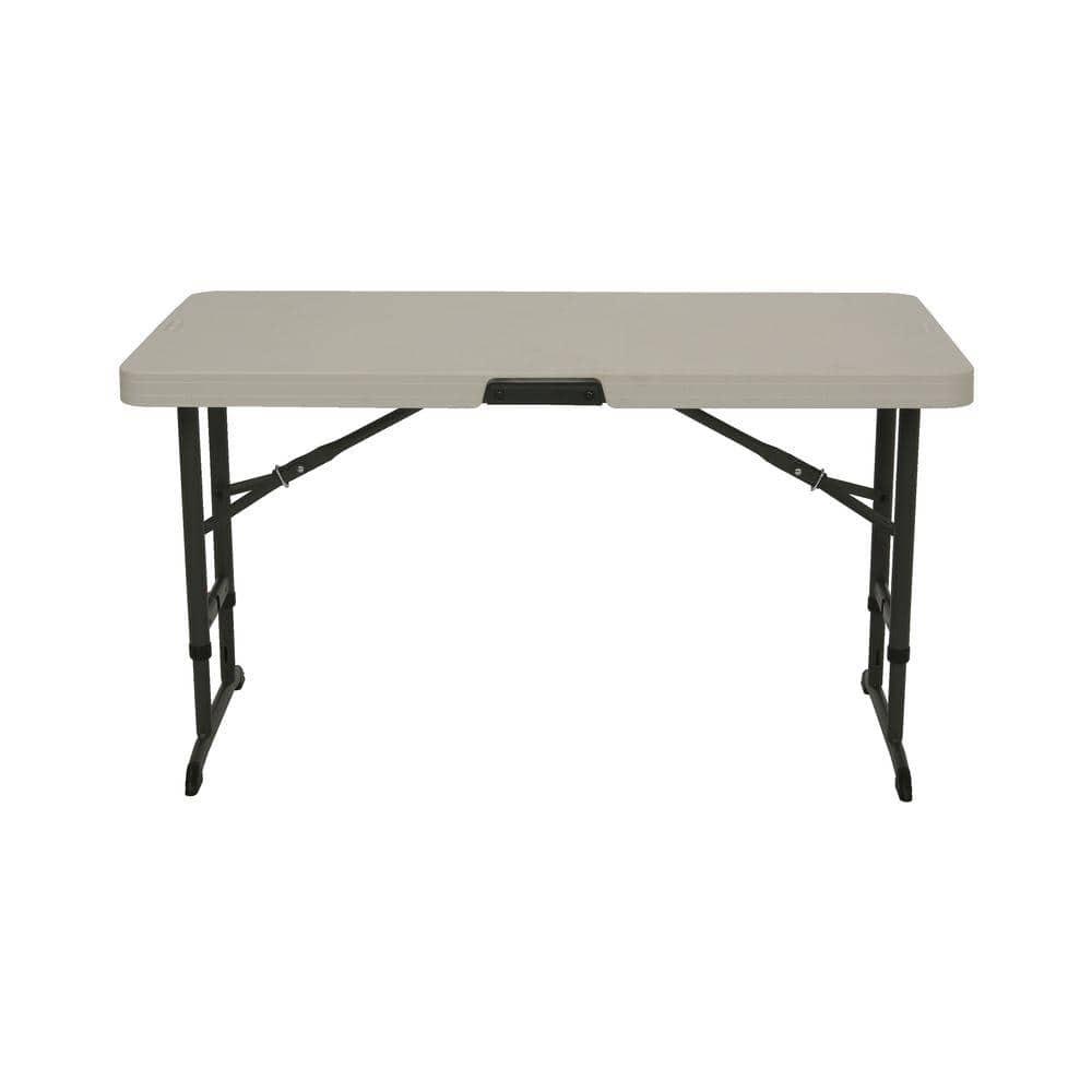 Lifetime 4 Foot Rectangle Folding Table Indoor/Outdoor Commercial Grade, Almond (80387)