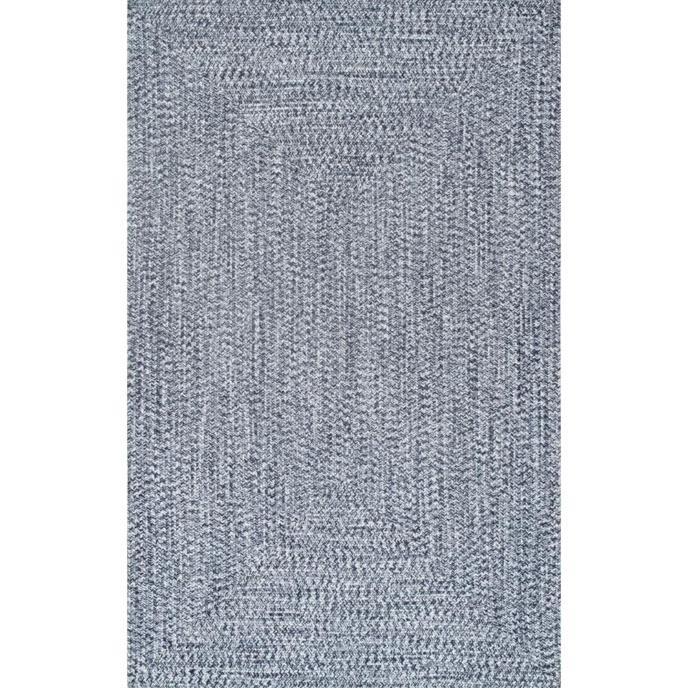 nuLOOM Wynn Braided Indoor/Outdoor Navy 3' x 5' Casual Area Rug