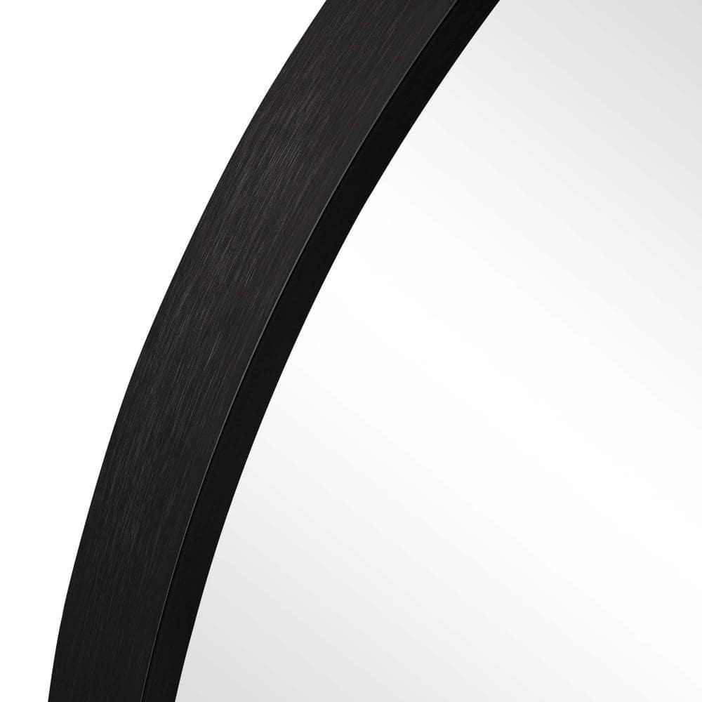 Metal Framed Wall Mirror Black - Storied Home: Arched, Modern Decor for Living Space, No Assembly Required