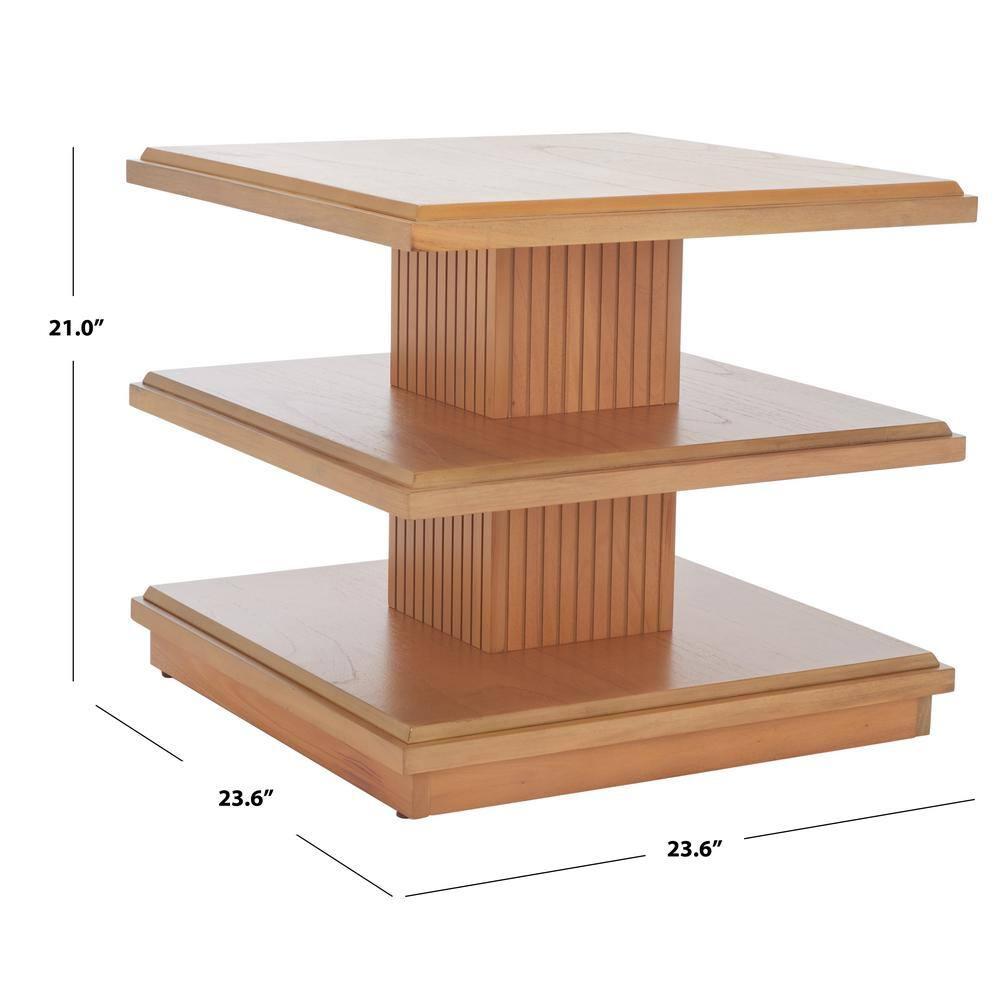 Suette 2 Shelf Accent Table - Natural - Safavieh