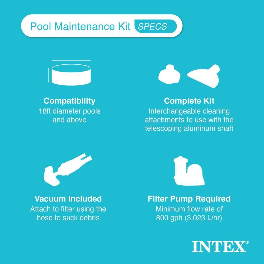 Intex Intex 15 x48" Inflatable Pool with Ladder, Pump and Deluxe Pool Maintenance Kit