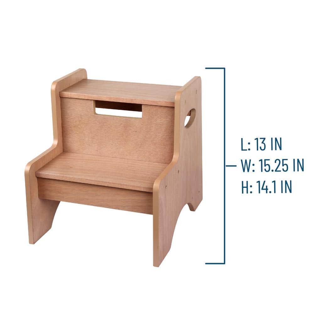 Classic Oak MDF 2-Step Stool