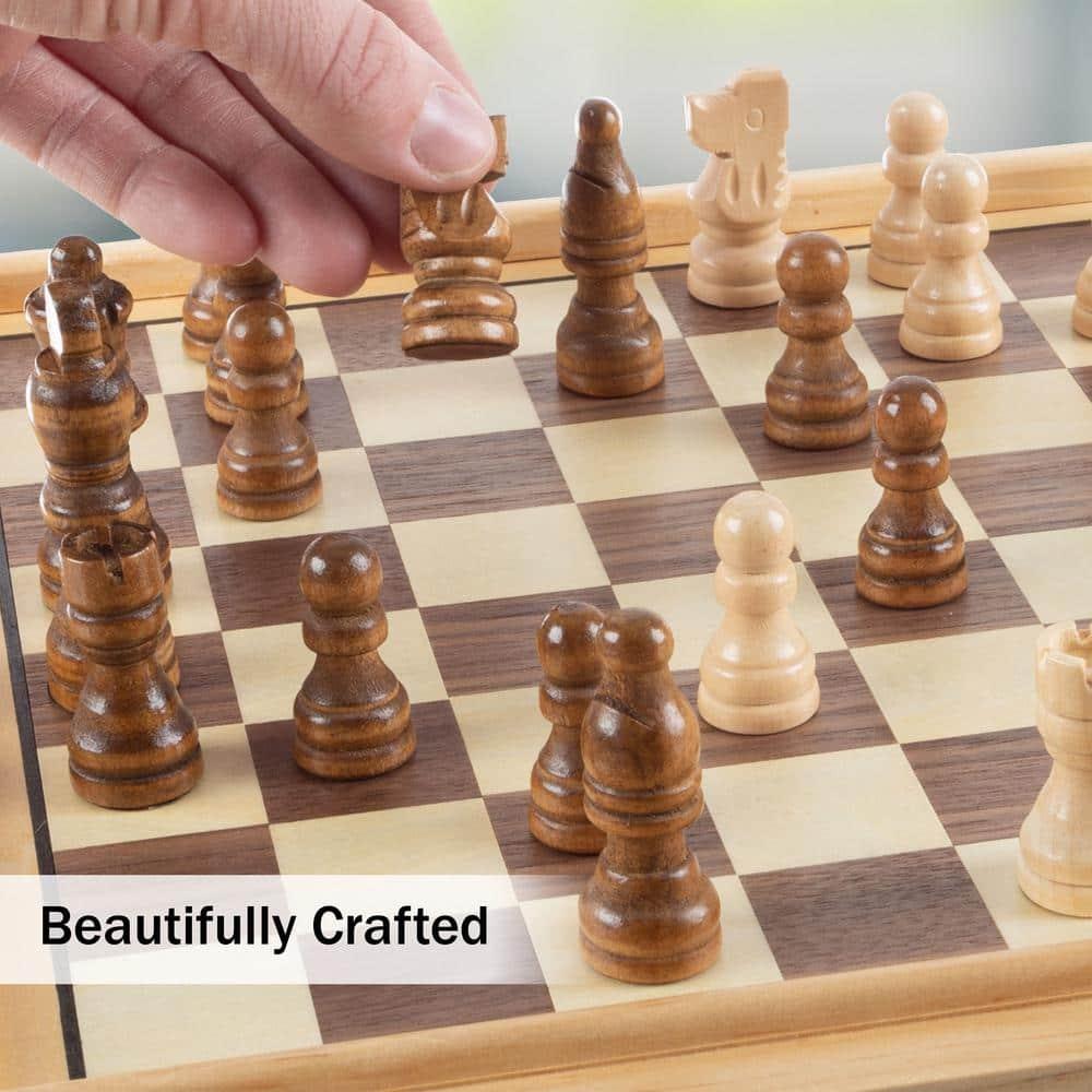 Trademark Games 7-in-1 Board Games Set - Chess, Backgammon, Dice, and More