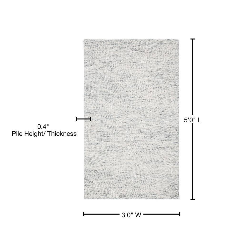 Metro MET999 Hand Tufted Indoor Accent Rug - Dark Grey/Ivory - 3'x5' - Safavieh