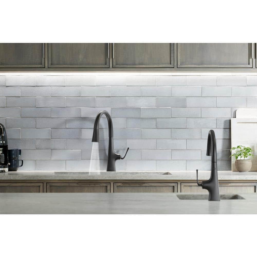 Graze Pull-Down Single Handle Kitchen Faucet With Three-Function Sprayhead With Accessories