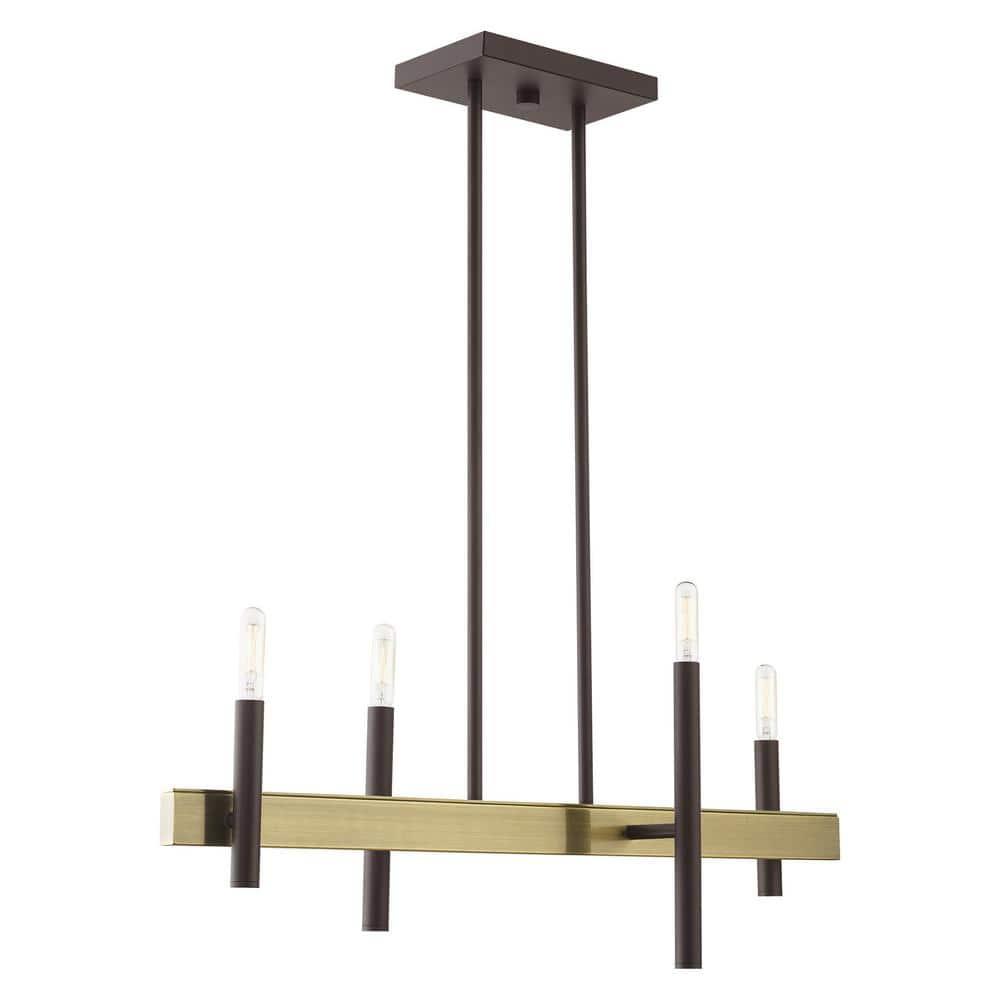 Livex Lighting Denmark 4 - Light Chandelier in  Bronze