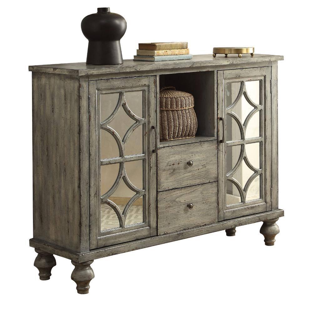 NTYUNRR Velika 48'' Solid Wood Console Table with 2 Drawers