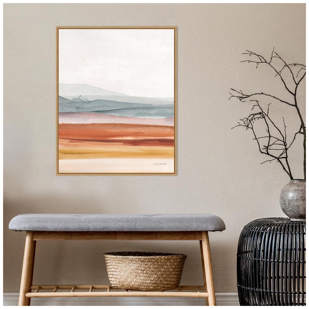 22" x 28" Sierra Hills 03 by Lisa Audit Framed Canvas Wall Art Light Brown - Amanti Art: Modern Lithograph, Sawtooth Back Mounted