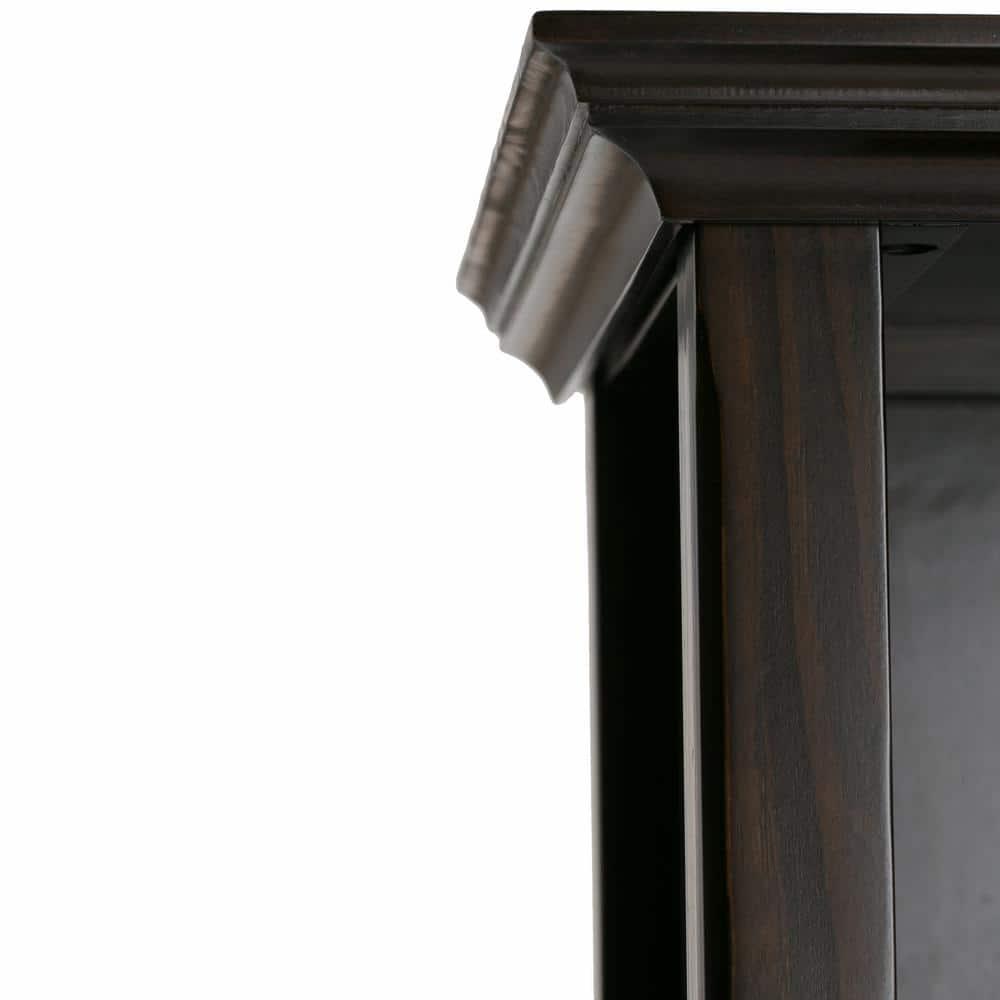 Simpli Home Amherst 30"W Solid Wood 5 Shelf Bookcase with Adjustable Shelves