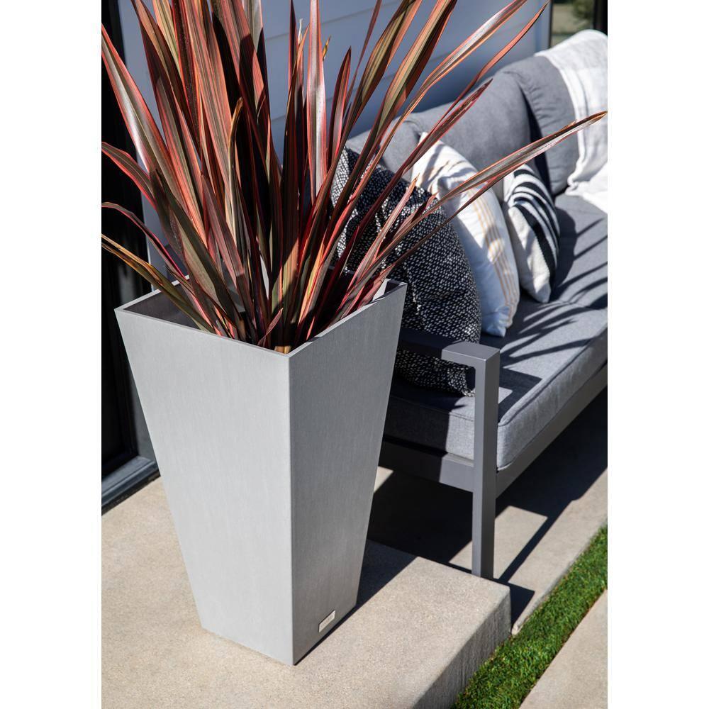 Veradek Pure Series Midland 30" Plastic Planter - Gray