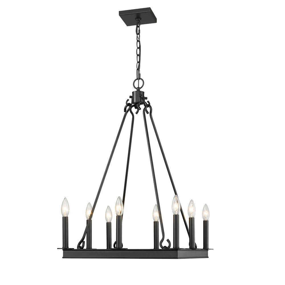 Z-Lite Barclay 8 - Light Chandelier in  Matte Black