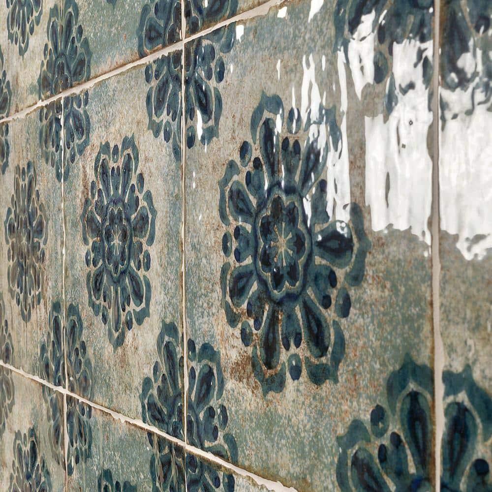 Bond Tile Angela Harris Harbour Vechio Décor 8" x 8" Ceramic Floor and Wall Tile