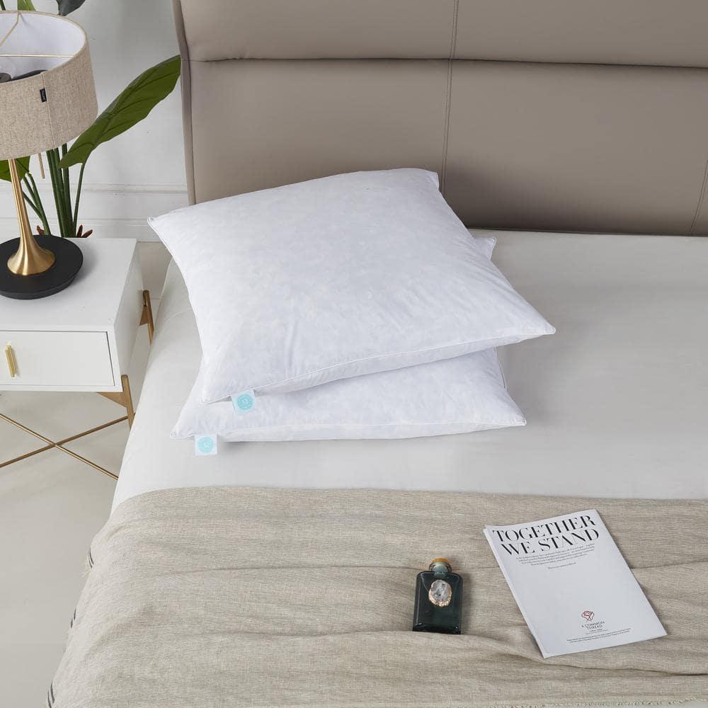 Blue Ridge Martha Stewart 233 Thread Count Cotton Square Feather Pillow - White