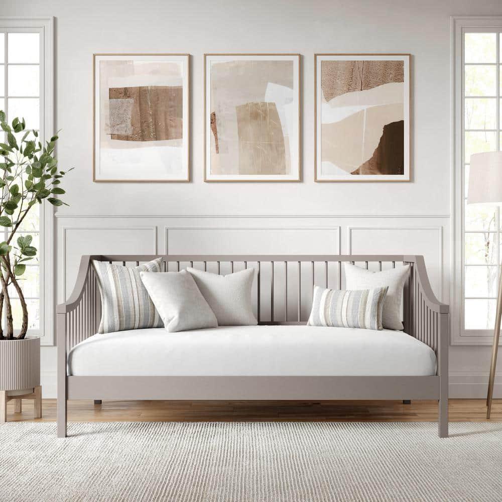 Martha Stewart Martha Stewart Neely Wooden Platform Daybed With Spindles And Wood Slat Foundation