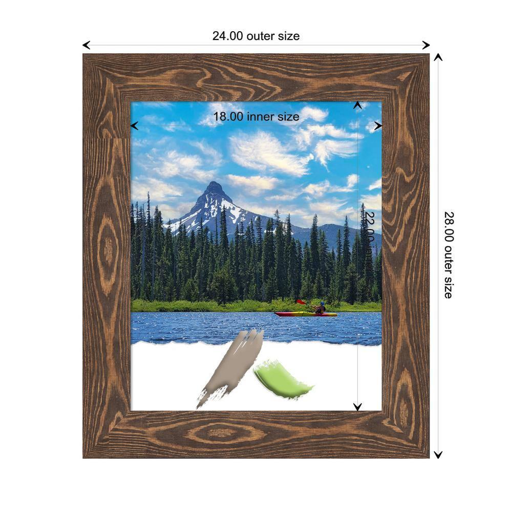 Amanti Art Bridge Brown Wood Picture Frame Opening Size 18x22 in.