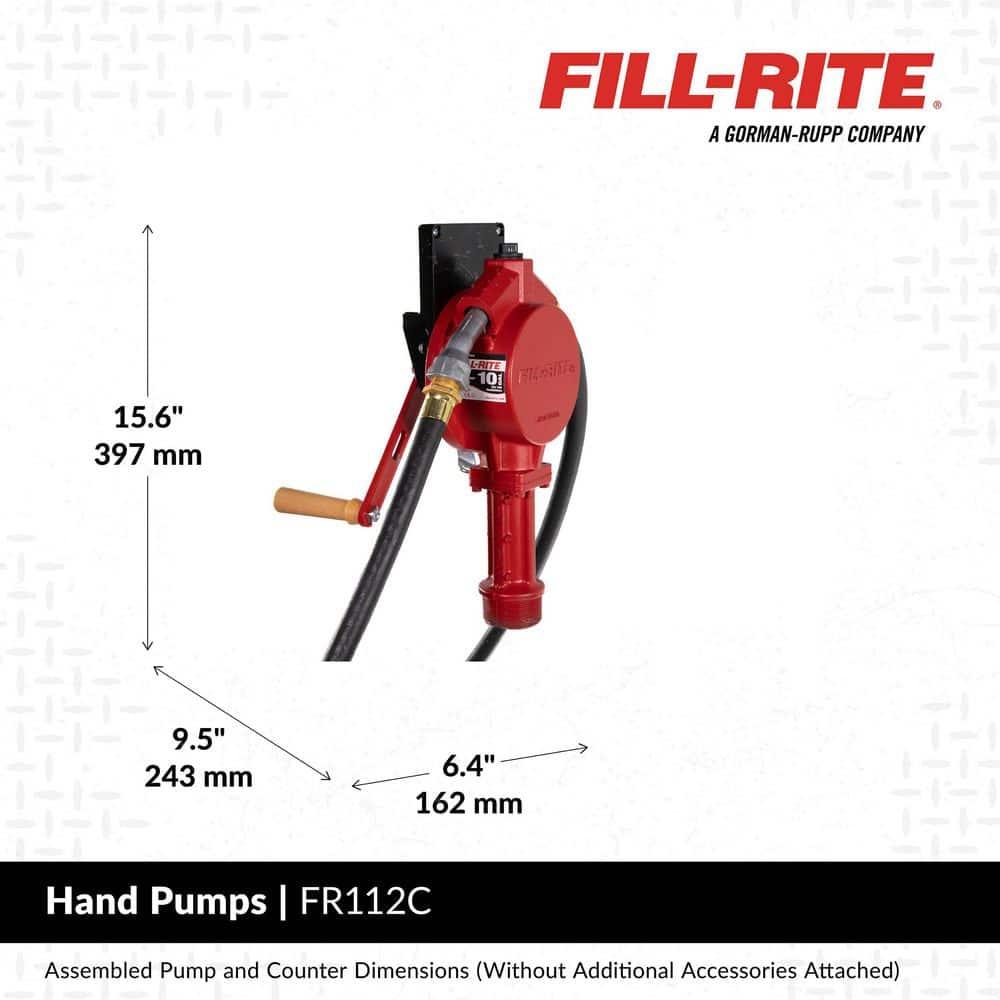 Fill-Rite Hand Drum Pump,Rotary,13 oz. per stoke HAWA FR112AC
