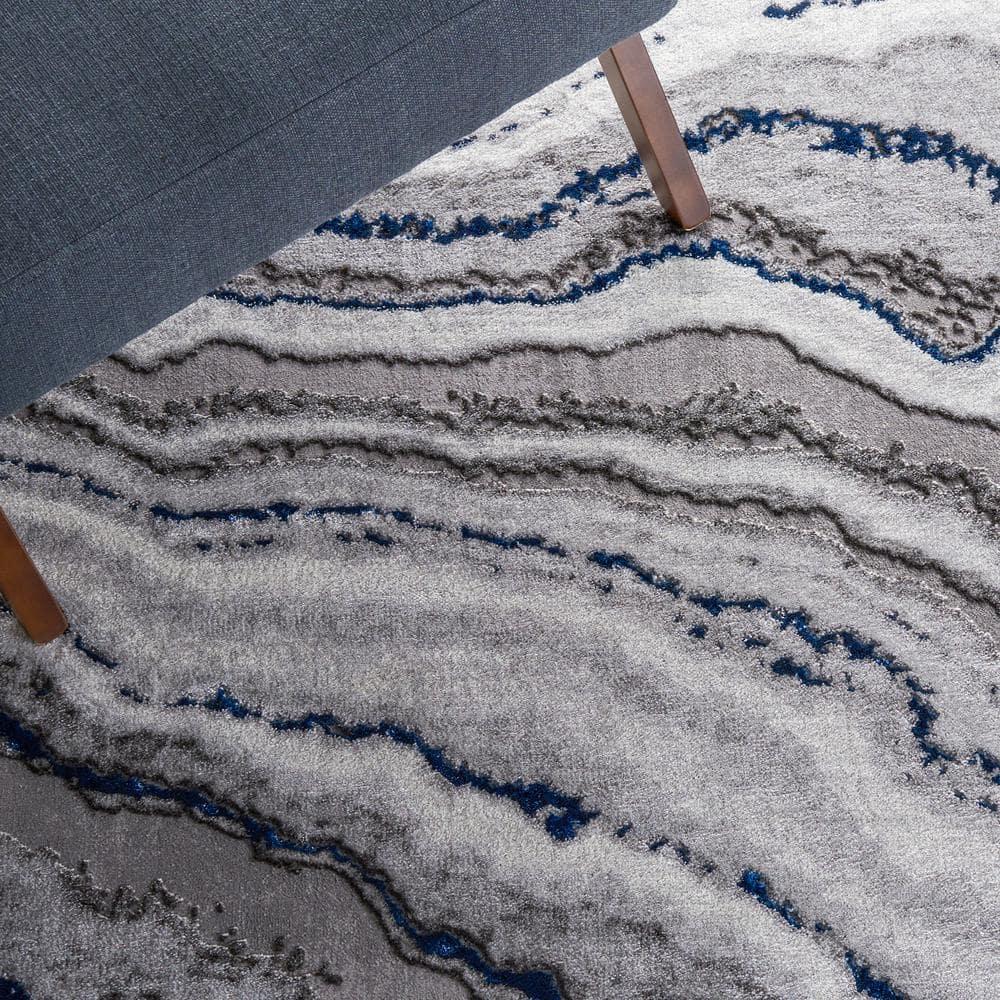 Swindle Abstract Gray/Blue Area Rug