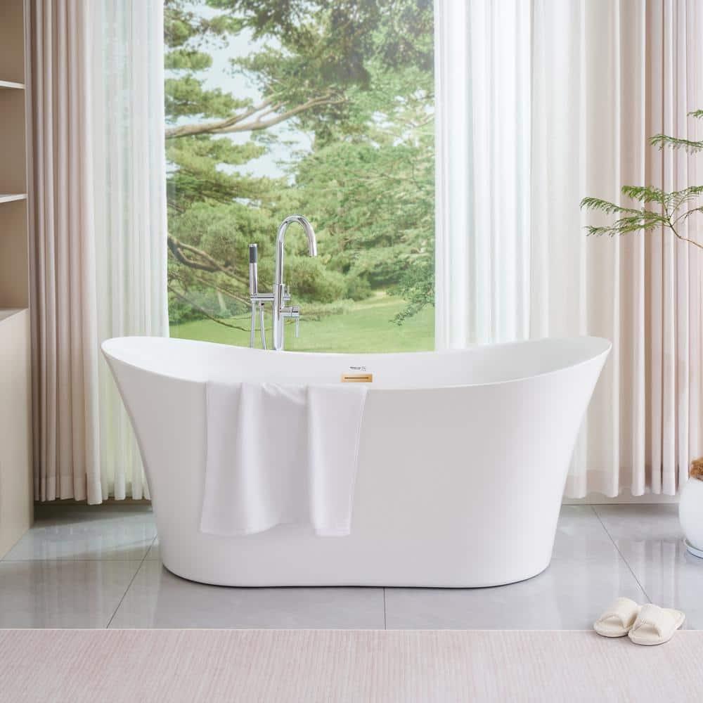 67" x 31" Freestanding Soaking Bathtub