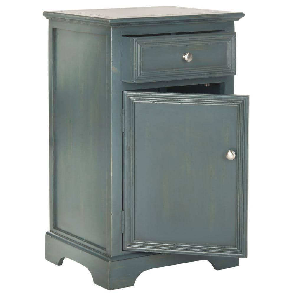 Jarome Nightstand with Storage - Dark Teal - Safavieh.