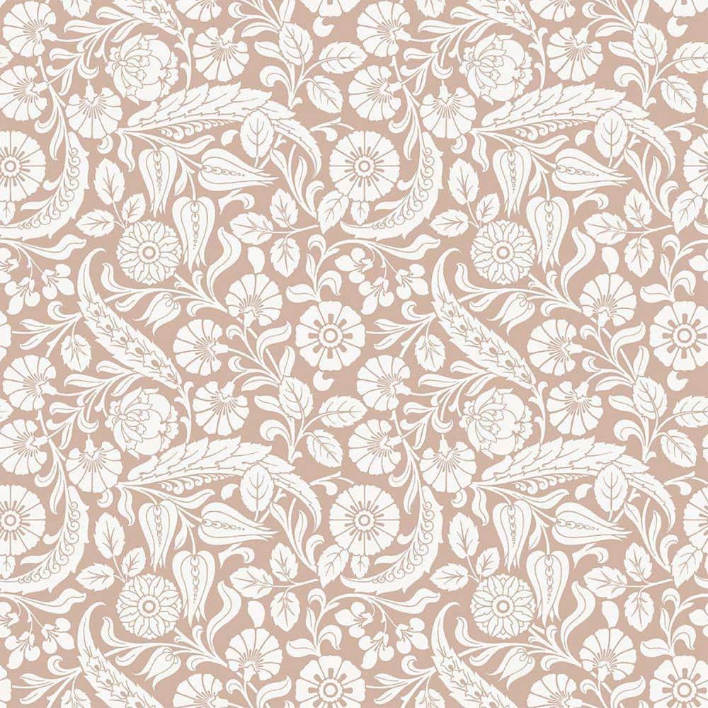 Design Department Cordelia Pink Baroque Blooms Wallpaper, 20.9-in by 33-ft