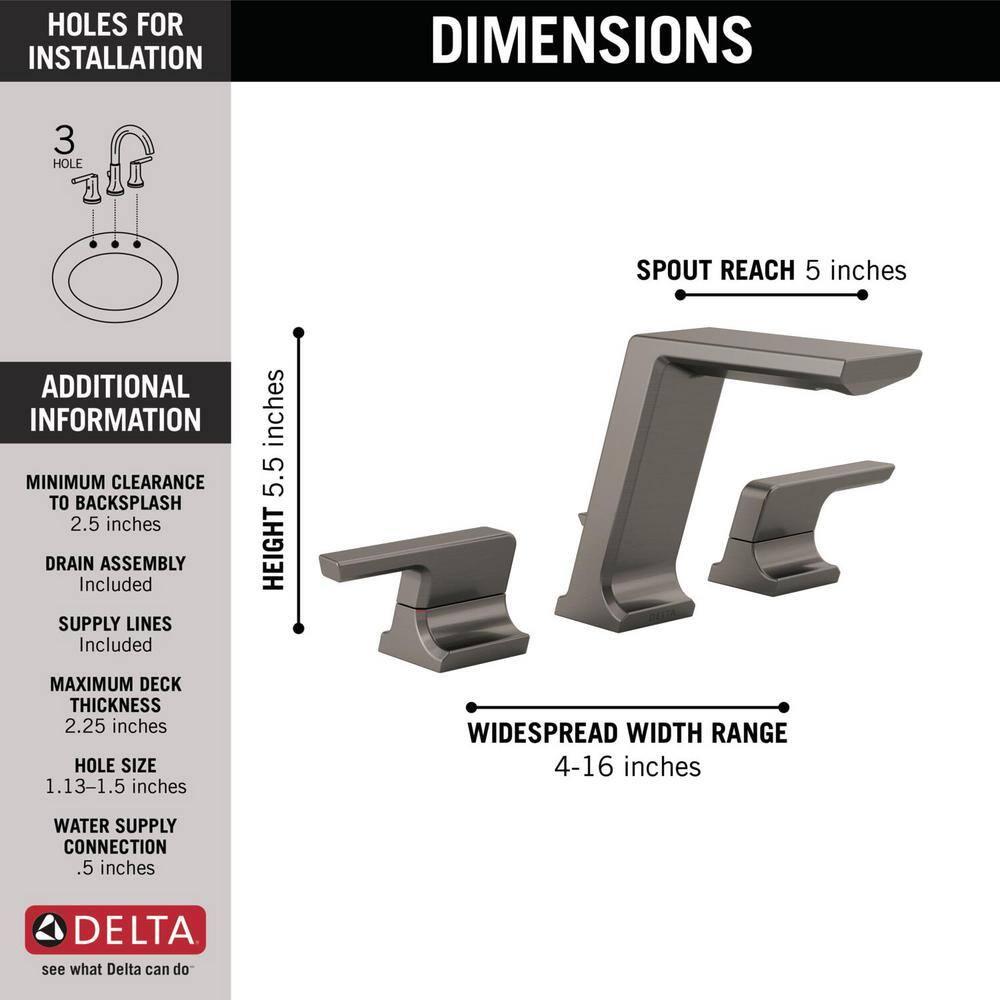 Pivotal Widespread Bathroom Faucet with Drain Assembly