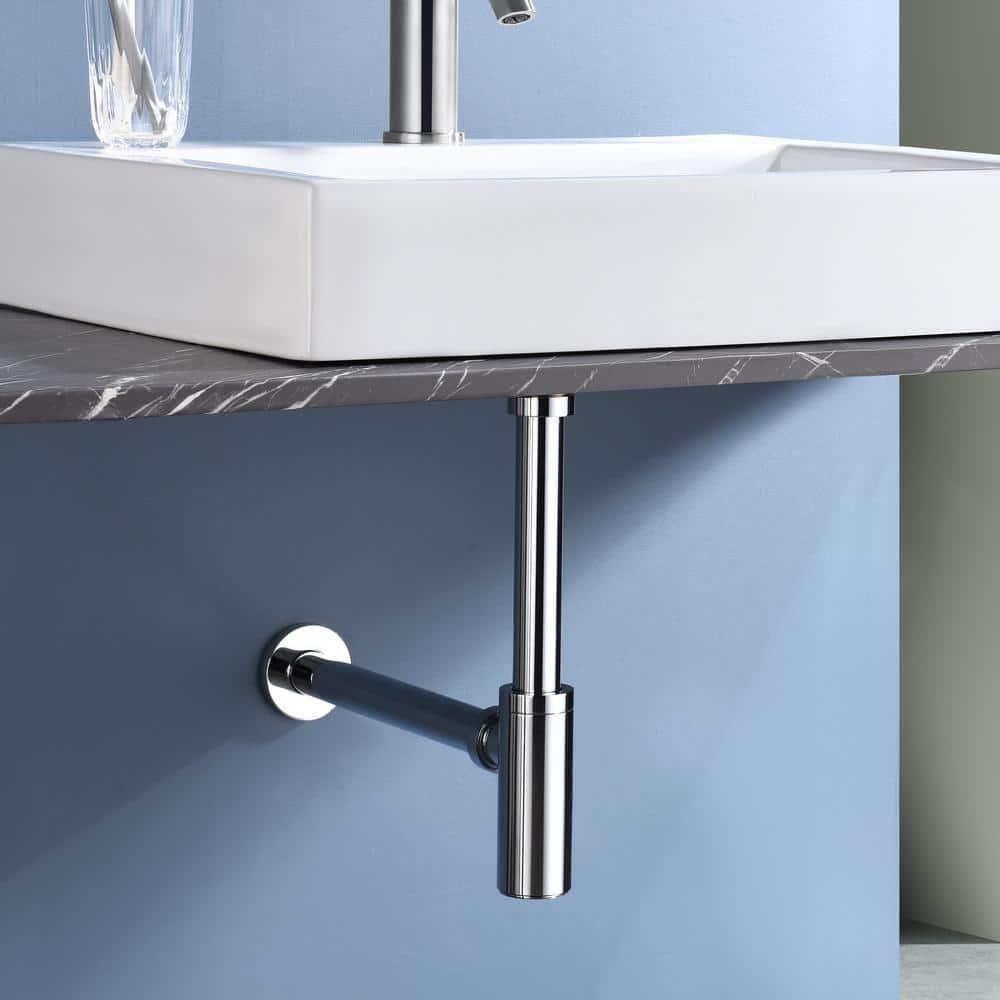 Designer 1-1/4 In. Brass Round Bottle Trap