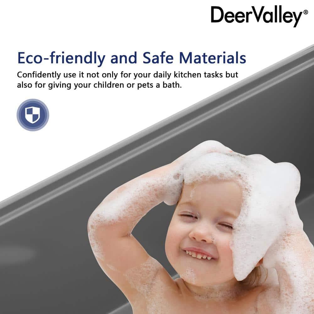 33" L X 20" W White Fireclay Double Bowl Workstation Farmhouse Kitchen Sink with Cutting Board And Dish-Drying Rack