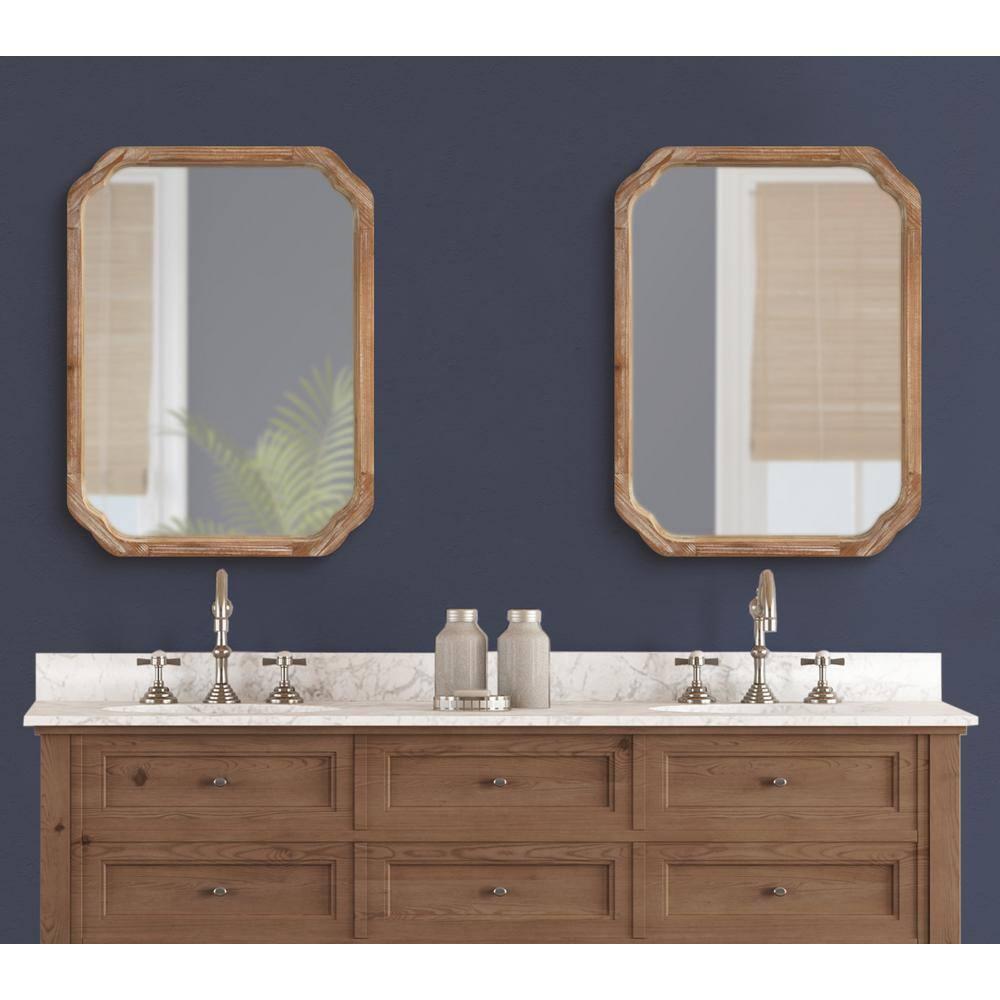 Kate & Laurel All Things Decor 18"x24" Marston Farmhouse Wall Mirror: Solid Wood, No Assembly Required