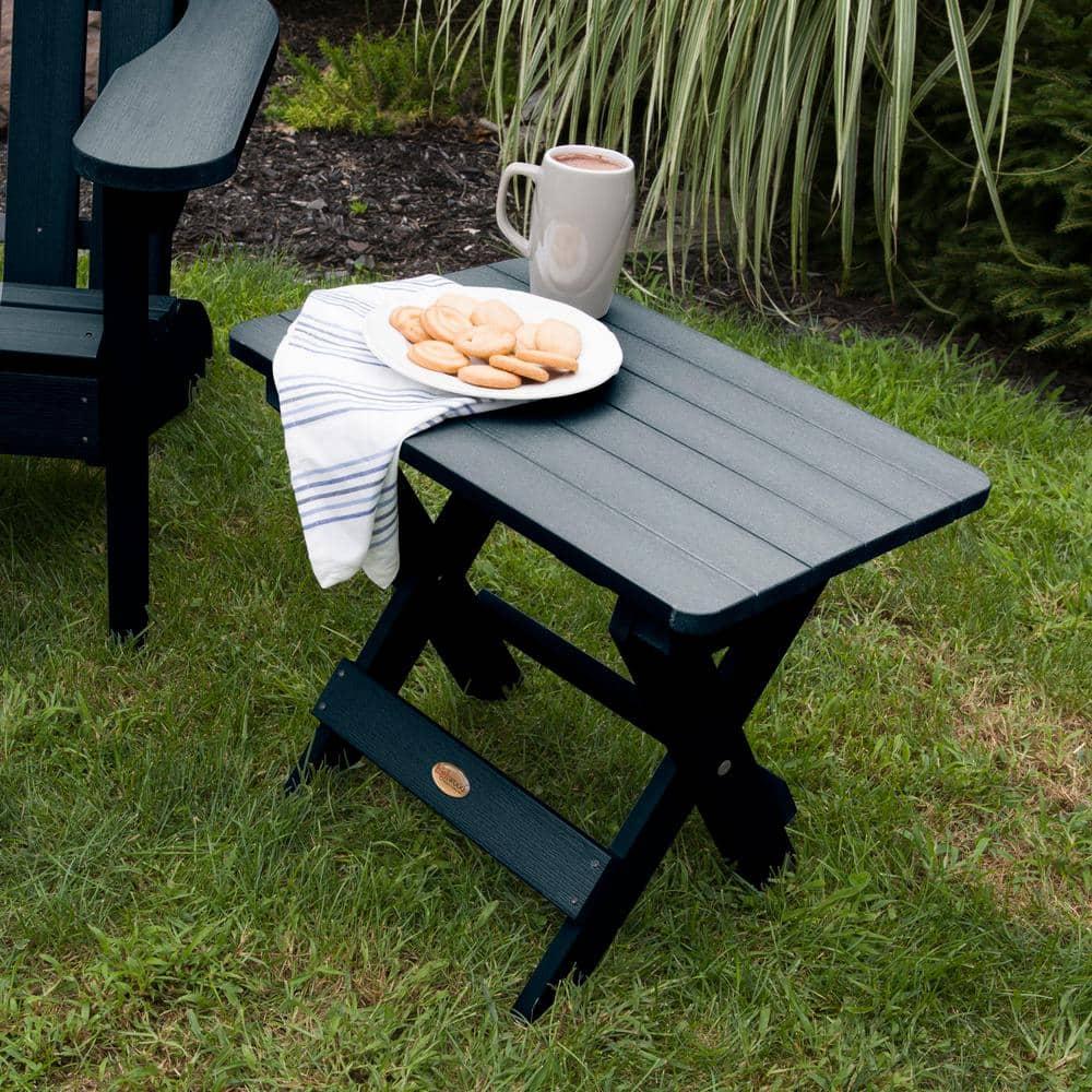 Highwood Folding Adirondack Side Table - 20" L x 13.8" W x 17.2" H, Outdoor, Eco-friendly, Synthetic Wood