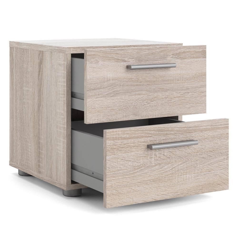 Tvilum,Austin 2 Drawer Nightstand, Truffle Oak