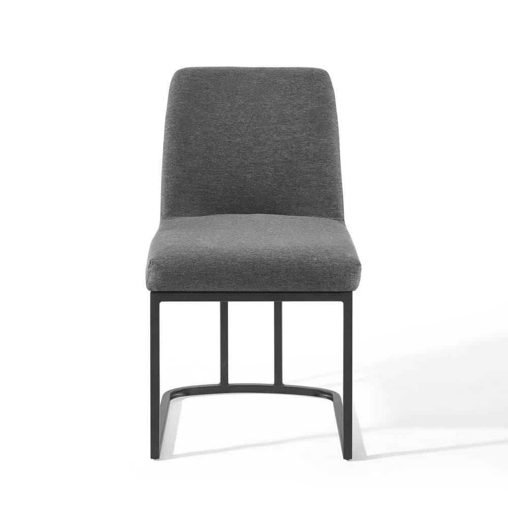 Modway Amplify Sled Base Upholstered Fabric Dining Side Chair